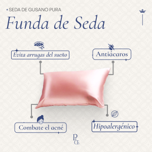 Funda de Almohada de Seda de Gusano - Palo de Rosa, 51x90cm (King)
