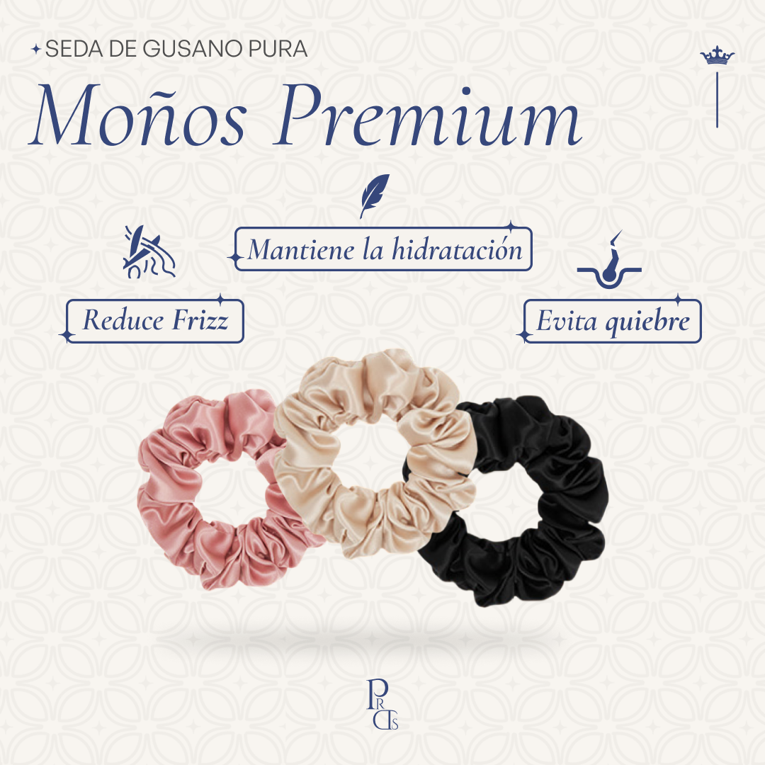 Pack de 3 moños de seda Paradise