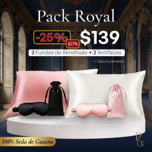 Pack Royal(2 Fundas de Almohada + 2 Antifaces )